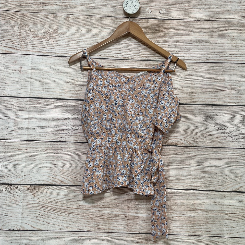 Sienna Sky Orange and Blue Floral Top